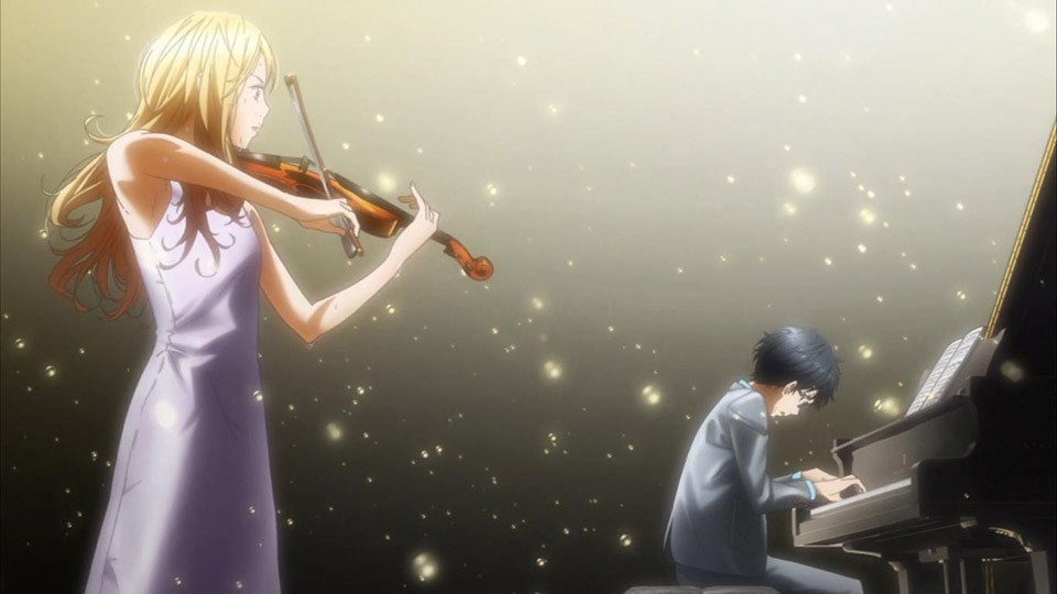 1112811 anime, red, music, original characters, violin, ART, color, display  window - Rare Gallery HD Wallpapers